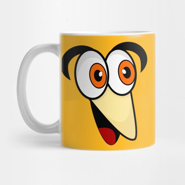 Shocked Funny Face Cartoon Emoji by AllFunnyFaces